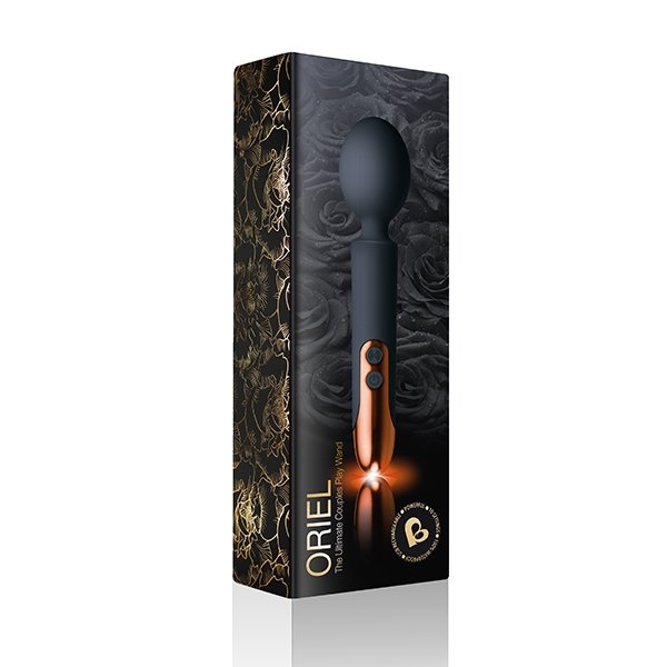 Oriel Rechargeable Wand Black & Copper Rocks-Off Vibrator