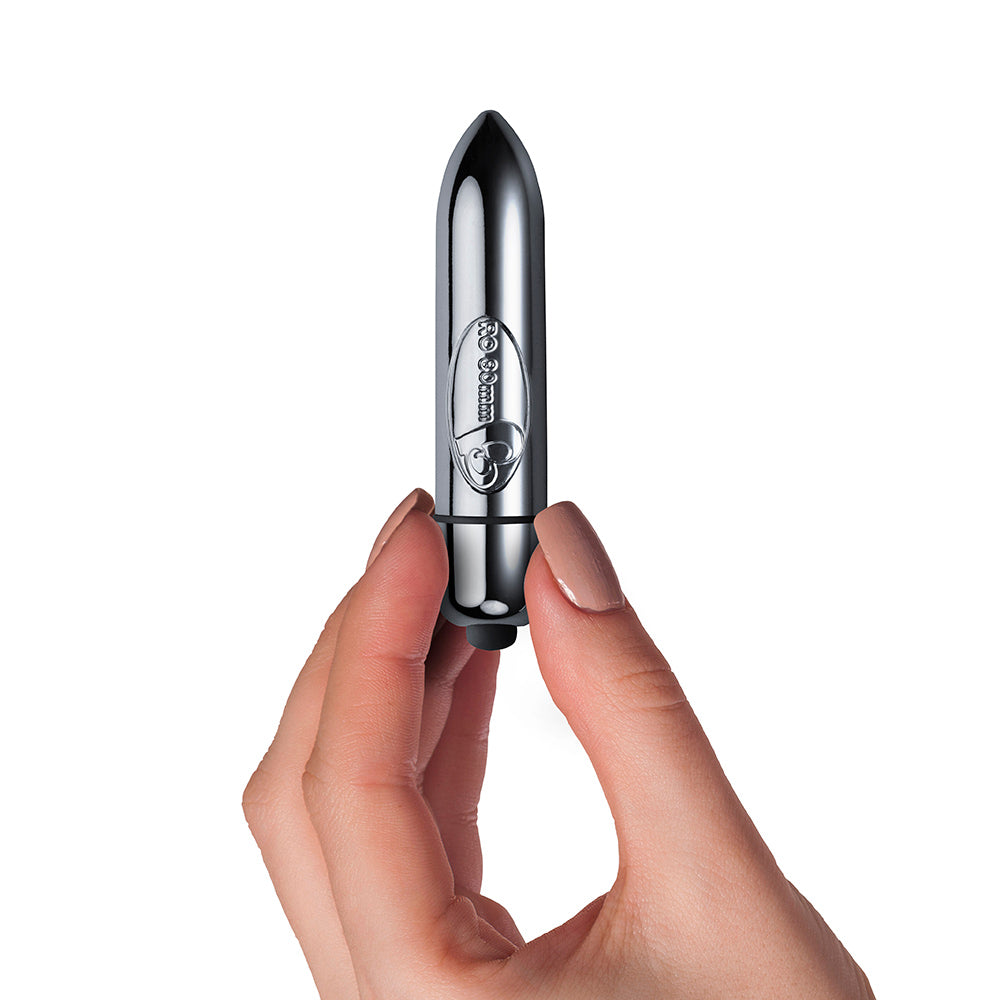 RO-80mm Single Speed - Silver Rocks-Off Vibrator