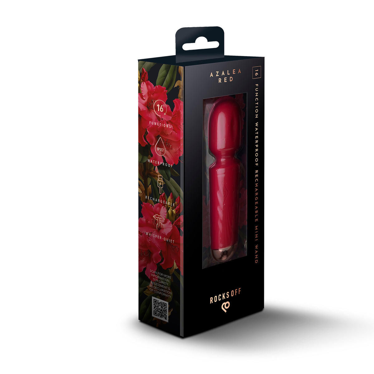 Rocks-Off Rechargeable Mini Wand – Azalea Red