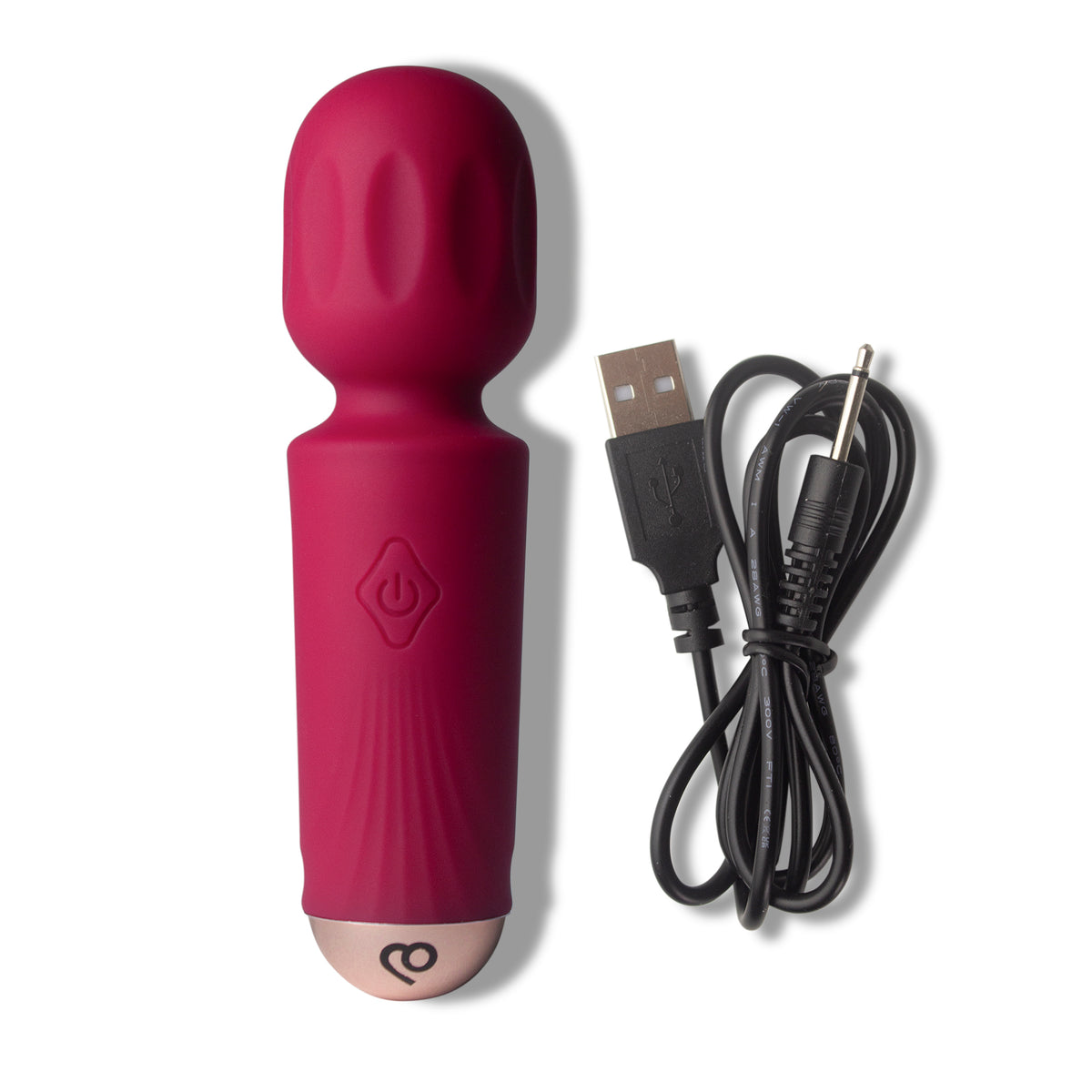 Rocks-Off Rechargeable Mini Wand – Azalea Red