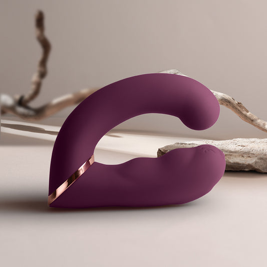Rocks-Off Variety rechargeable wearable vibrator in Burgundy