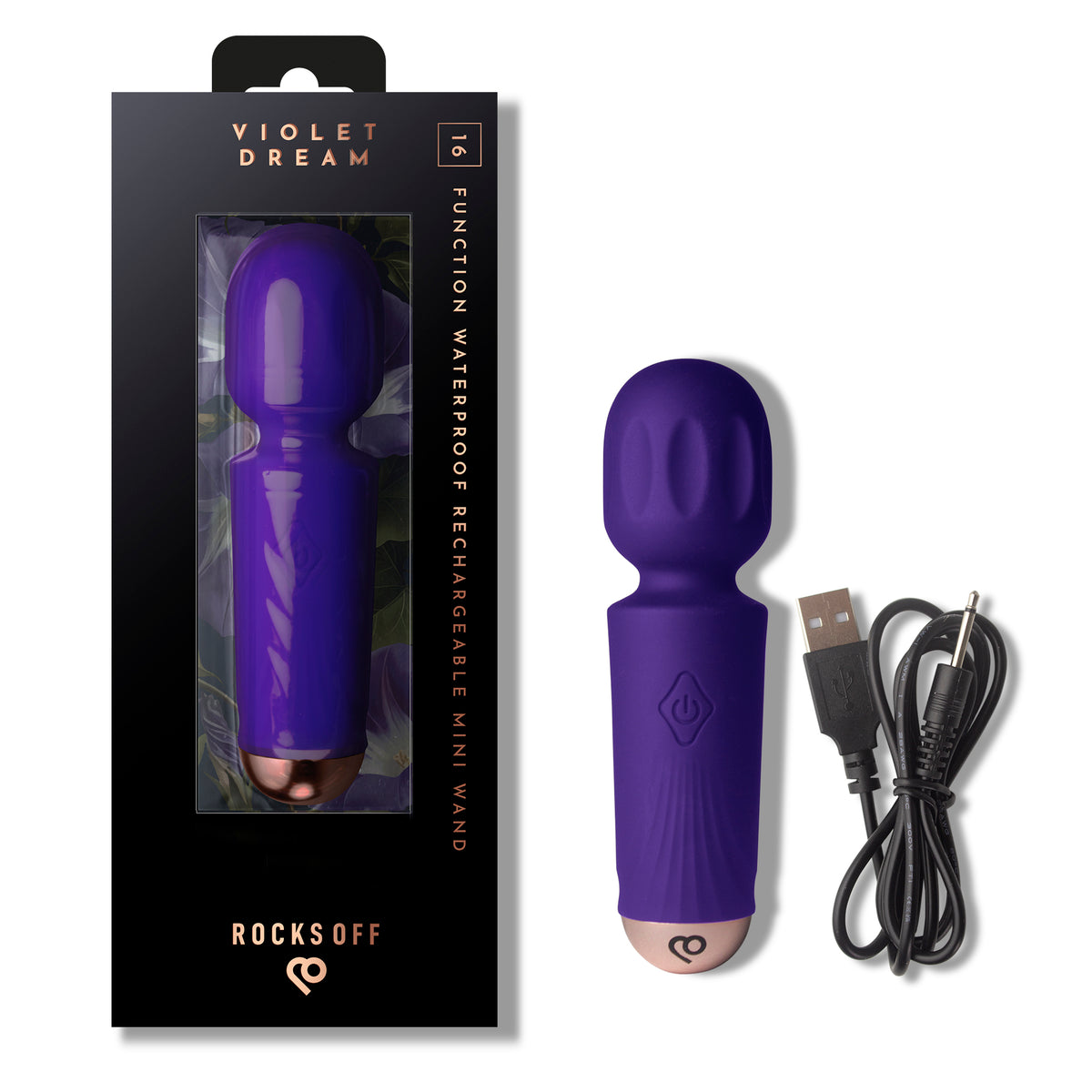 Rocks-Off Rechargeable Mini Wand – Violet Dream